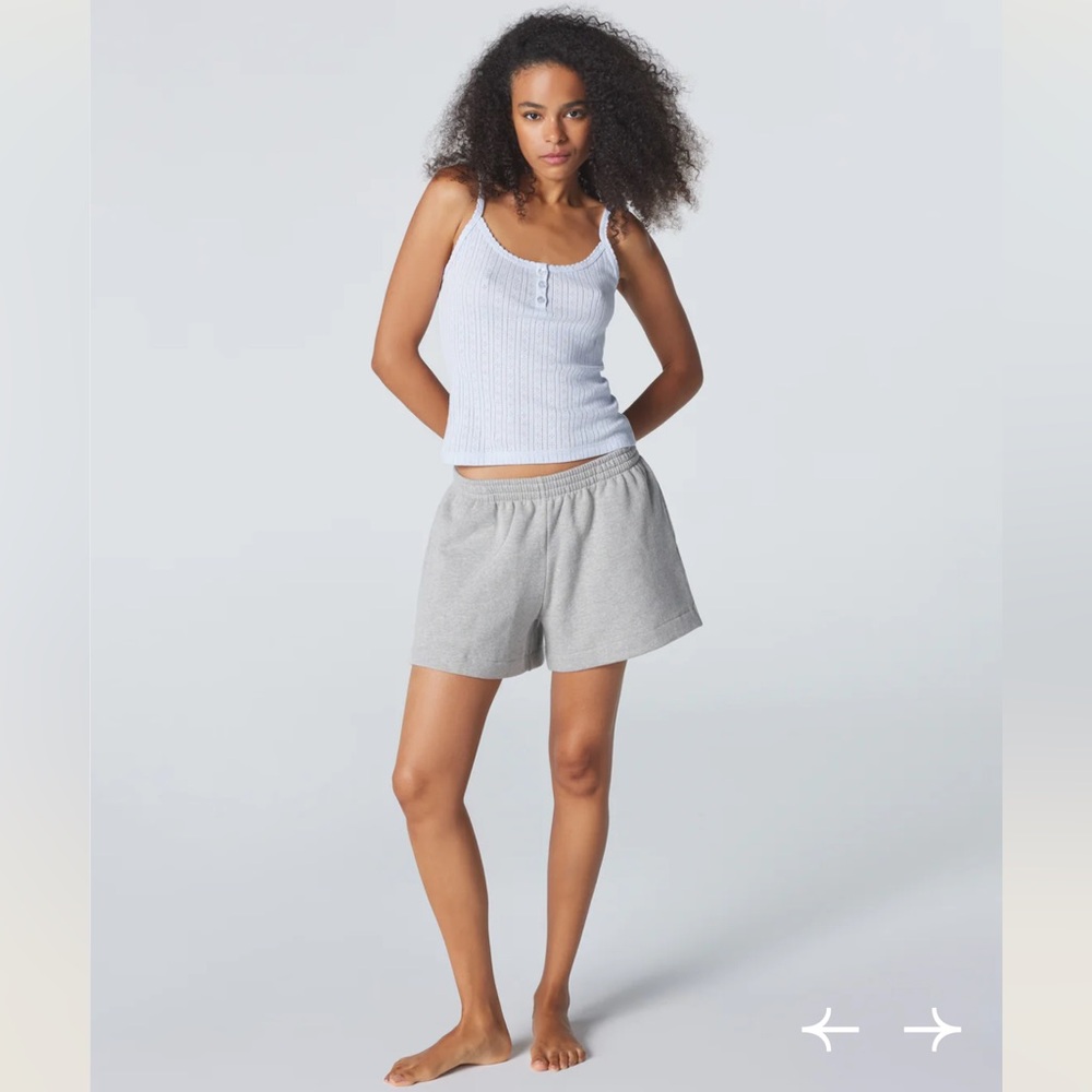 NEW NWT Daphne The Golden Night Short Grey Melange by Paige Desorbo sleep lounge